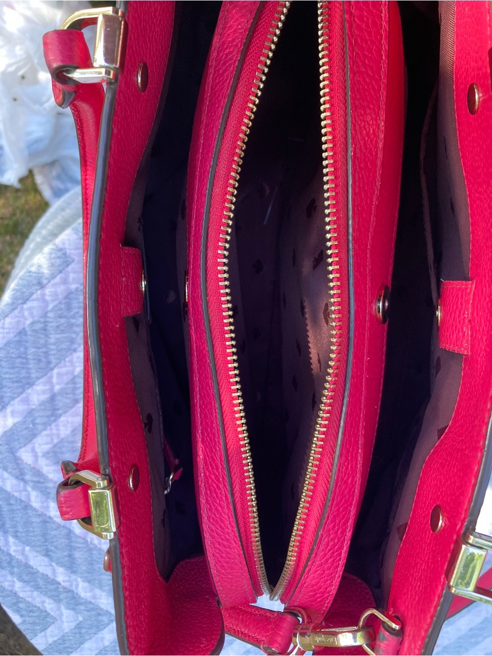 kate spade DarkPink Leather Satchel with Strap - Picture 6 of 7